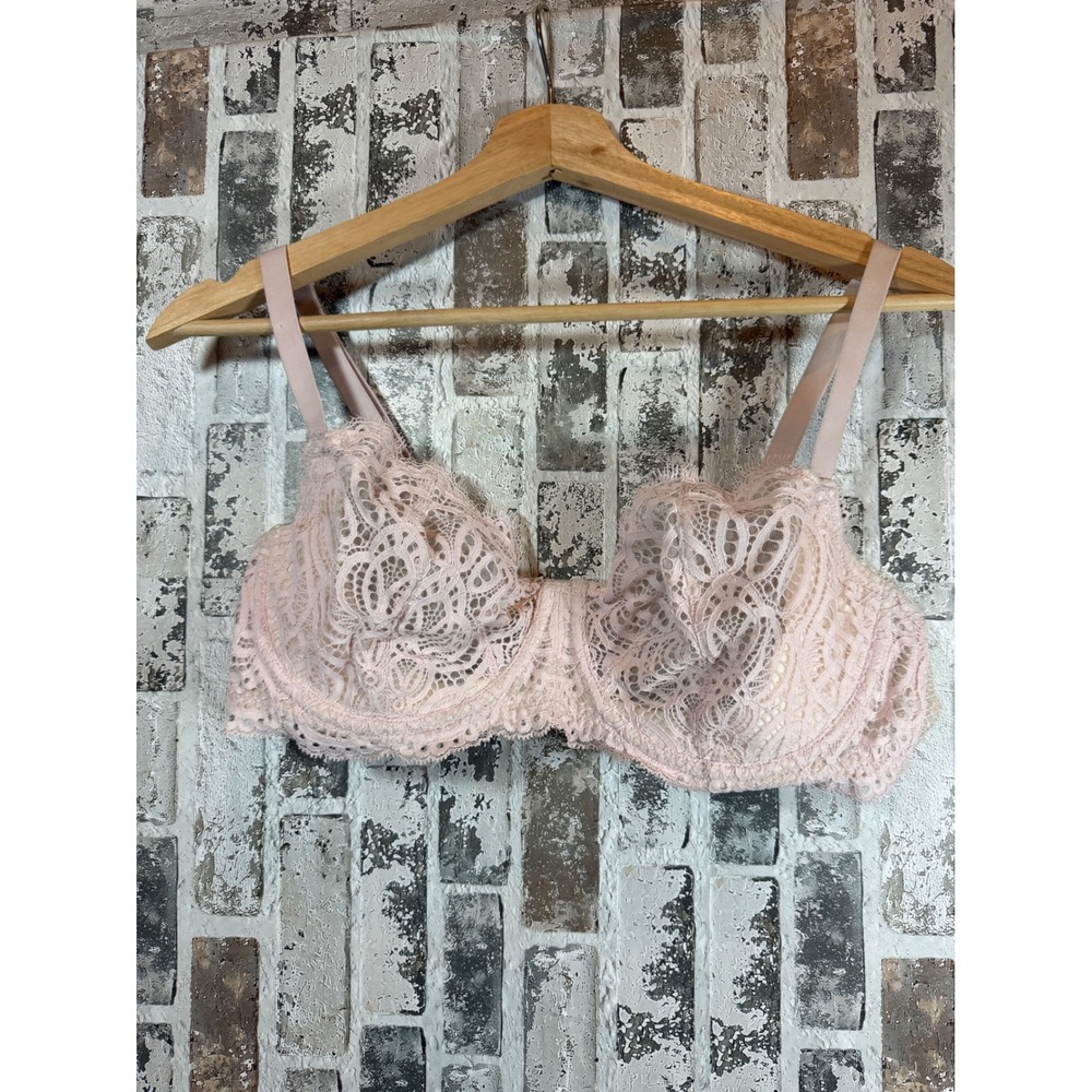 Victoria's Secret Dream Angels Bra Womens 38D Pink Lace Unlined Push Up